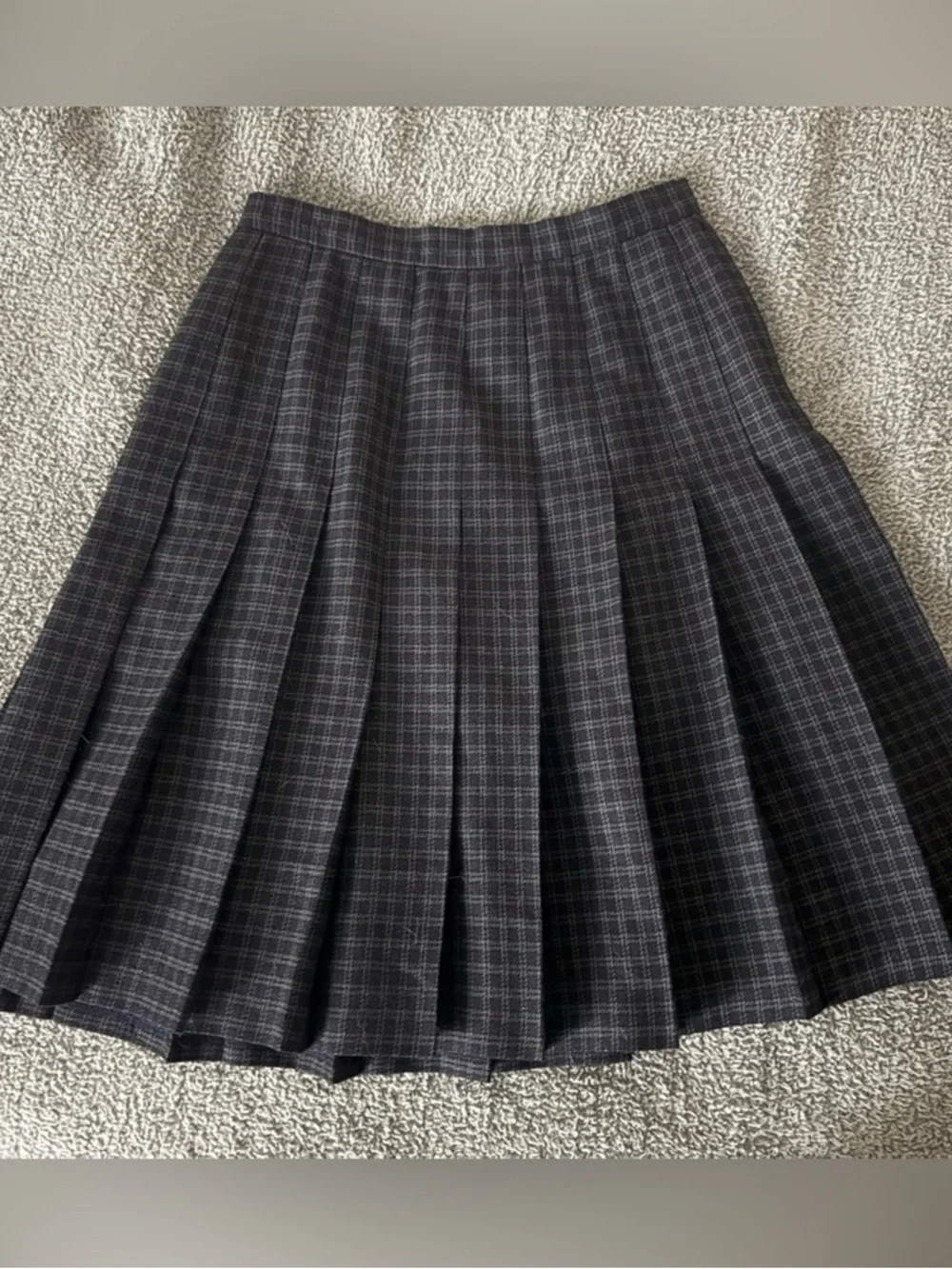 Vintage 90s J.Crew Wool Plaid Pleated Skirt 10 Old Money Equestrian Oarsman RARE